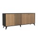 ΜΠΟΥΦΕΣ ΜΕΛΑΜΙΝΗΣ FB99446.11 ΜΑΥΡΟ-ΦΥΣΙΚΟ 180x40x78.6Υεκ.