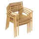 ΠΟΛΥΘΡΟΝΑ FB99936 ΜΑΣΙΦ ΞΥΛΟ TEAK ΣΕ ΦΥΣΙΚΟ 59x60x78,5Υ - 2τμχ