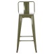 ΣΚΑΜΠΟ BAR ME ΠΛΑΤΗ ΜΕΤΑΛΛΙΚΟ FB98643.43 DARK OLIVE GREEN 42x42x100Υεκ.