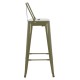 ΣΚΑΜΠΟ BAR ME ΠΛΑΤΗ ΜΕΤΑΛΛΙΚΟ FB98643.43 DARK OLIVE GREEN 42x42x100Υεκ.
