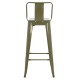 ΣΚΑΜΠΟ BAR ME ΠΛΑΤΗ ΜΕΤΑΛΛΙΚΟ FB98643.43 DARK OLIVE GREEN 42x42x100Υεκ.