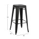 ΣΚΑΜΠΟ ΜΠΑΡ ΜΕΤΑΛΛΙΚΟ FB98642.42 ΣΕ ΜΑΥΡΟ ΜΑΤ 43x43x78Υεκ.