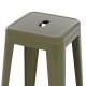 ΣΚΑΜΠΟ ΜΠΑΡ ΜΕΤΑΛΛΙΚΟ FB98642.43 ΣΕ DARK OLIVE 43x43x78Υεκ.