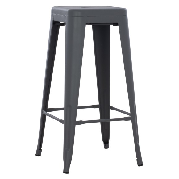 ΣΚΑΜΠΟ ΜΠΑΡ ΜΕΤΑΛΛΙΚΟ FB98642.50 ΣΕ ΓΚΡΙ 43x43x78Υεκ.