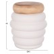 ΤΡΑΠΕΖΙ ΒΟΗΘΗΤΙΚΟ FB918172.02 FIBER CEMENT ΛΕΥΚΟ- ΞΥΛΟ TEAK TOP Φ45x46Υεκ.