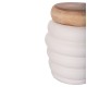 ΤΡΑΠΕΖΙ ΒΟΗΘΗΤΙΚΟ FB918172.02 FIBER CEMENT ΛΕΥΚΟ- ΞΥΛΟ TEAK TOP Φ45x46Υεκ.