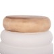 ΤΡΑΠΕΖΙ ΒΟΗΘΗΤΙΚΟ FB918172.02 FIBER CEMENT ΛΕΥΚΟ- ΞΥΛΟ TEAK TOP Φ45x46Υεκ.