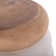 ΤΡΑΠΕΖΙ ΒΟΗΘΗΤΙΚΟ FB918172.02 FIBER CEMENT ΛΕΥΚΟ- ΞΥΛΟ TEAK TOP Φ45x46Υεκ.