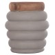 ΤΡΑΠΕΖΙ ΒΟΗΘΗΤΙΚΟ FB918172.03 FIBER CEMENT ΓΚΡΙ- ΞΥΛΟ TEAK TOP Φ45x46Υεκ.