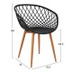 ΣΕΤ ΤΡΑΠΕΖΑΡΙΑΣ 5ΤΜΧ FB921174 MDF TOP & ΠΟΛΥΠΡΟΠΥΛΕΝΙΟ ΣΕ ΜΑΥΡΟ