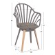 ΣΕΤ ΤΡΑΠΕΖΑΡΙΑΣ 5ΤΜΧ FB921176 MDF TOP ΣΕ ΓΚΡΙ--P.P. & PU ΣΕ ΓΚΡΙ