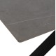 ΤΡΑΠΕΖΙ ΤΡΑΠΕΖΑΡΙΑΣ ΑΠΟ SINTERED STONE ΓΚΡΙ ΜΕΤΑΛΛΙΚΑ ΠΟΔΙΑ 160x90x75Υεκ.FB99308.03