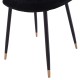 ΣΕΤ ΤΡΑΠΕΖΑΡΙΑΣ 5ΤΜΧ FB921191 MDF TOP-ΜΕΤΑΛΛΙΚΑ ΠΟΔΙΑ-ΒΕΛΟΥΔΟ--ΜΑΥΡΟ