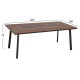 ΤΡΑΠΕΖΙ ΑΛΟΥΜΙΝΙΟΥ ΜΕ POLYWOOD 200X94 ΓΚΡΙ FB95131.12