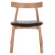 KΑΡΕΚΛΑ ΤΡΑΠΕΖΑΡΙΑΣ FB918245.04 RUBBERWOOD-ΜΑΥΡΟ PU 60x54x72Υεκ - 2τμχ