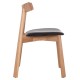 KΑΡΕΚΛΑ ΤΡΑΠΕΖΑΡΙΑΣ FB918245.04 RUBBERWOOD-ΜΑΥΡΟ PU 60x54x72Υεκ - 2τμχ