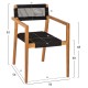 ΠΟΛΥΘΡΟΝΑ FB99637.02 ΞΥΛΟ TEAK ΦΥΣΙΚΟ & ΜΑΥΡΟ ΣΧΟΙΝΙ 59x54x83Y εκ.