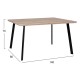 ΣΕΤ 5ΤΜΧ ΤΡΑΠΕΖΙ 140x80x76 cm SONAMA & ΚΑΡΕΚΛΕΣ ΜΑΥΡΕΣ ΜΕΤΑΛΛΙΚΑ ΠΟΔΙΑ FB911037