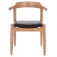 ΠΟΛΥΘΡΟΝΑ FB99946.01 RUBBERWOOD ΣΕ LIGHT OAK & PU ΣΕ ΜΑΥΡΟ 57x53x72Υεκ - 2τμχ