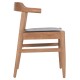 ΠΟΛΥΘΡΟΝΑ FB99946.01 RUBBERWOOD ΣΕ LIGHT OAK & PU ΣΕ ΜΑΥΡΟ 57x53x72Υεκ - 2τμχ