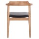 ΠΟΛΥΘΡΟΝΑ FB99946.01 RUBBERWOOD ΣΕ LIGHT OAK & PU ΣΕ ΜΑΥΡΟ 57x53x72Υεκ - 2τμχ