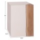 ΒΟΗΘΗΤΙΚΟ ΤΡΑΠΕΖΙ FB918163.02 FIBER CEMENT ΛΕΥΚΟ-ΞΥΛΟ TEAK 32.5x32.5x46Υεκ.