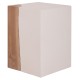 ΒΟΗΘΗΤΙΚΟ ΤΡΑΠΕΖΙ FB918163.02 FIBER CEMENT ΛΕΥΚΟ-ΞΥΛΟ TEAK 32.5x32.5x46Υεκ.
