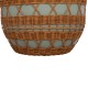 ΤΡΑΠΕΖΙ ΣΑΛΟΝΙΟΥ FB918165 FIBER CEMENT ΠΡΑΣΙΝΟ-RATTAN ΦΥΣΙΚΟ Φ56x47Υεκ.