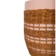 ΒΟΗΘΗΤΙΚΟ ΤΡΑΠΕΖΙ FB918166 FIBER CEMENT ΡΟΖ-RATTAN ΦΥΣΙΚΟ Φ44.5x45Υεκ.