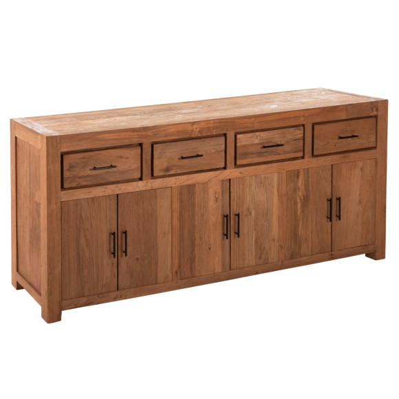 ΜΠΟΥΦΕΣ FB99802 ΑΝΑΚΥΚΛΩΜΕΝΟ ΞΥΛΟ TEAK ΣΕ ΦΥΣΙΚΟ 220x50x90Υεκ.