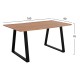 ΤΡΑΠΕΖΙ ΤΡΑΠΕΖΑΡΙΑΣ SLIM FB98500.11 ΜΑΣΙΦ ΞΥΛΟ ΑΚΑΚΙΑΣ 160x90x76Υ εκ.
