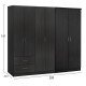 ΝΤΟΥΛΑΠΑ 6ΦΥΛΛΗ FB921235.01 ΜΕΛΑΜΙΝΗ ΧΡΩΜΑ ZEBRANO 201x43x181Υεκ