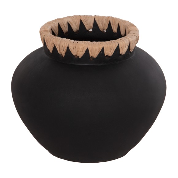 ΔΙΑΚΟΣΜΗΤΙΚΟ ΒΑΖΟ FB94733 ΤΕΡΑΚΟΤΑ ΜΑΥΡH-ΠΛΕΞΗ ΨΑΘΑΣ ΣΤΟ ΣΤΟΜΙΟ Φ23x19Υεκ