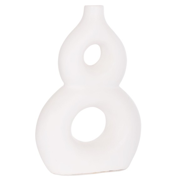 ΕΠΙΤΡΑΠΕΖΙΟ ΔΙΑΚΟΣΜΗΤΙΚΟ ΒΑΖΟ FB94666.02S ΤΕΡΑΚΟΤΑ ΣΕ ΛΕΥΚΟ--21x7.5x31Υεκ.