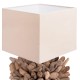 ΕΠΙΤΡΑΠΕΖΙΟ ΦΩΤΙΣΤΙΚΟ ΣΧΗΜΑ ΚΥΒΟΥ FB94425 DRIFTWOOD & ΛΕΥΚΟ ΚΑΠΕΛΟ 24x24x46Υεκ