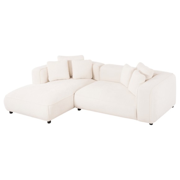 ΚΑΝΑΠΕΣ ΓΩΝΙΑ (ΑΡΙΣΤΕΡΗ) 3-ΘΕΣΙΟΣ FB93280.02L ΛΕΥΚΟ ΥΦΑΣΜΑ 252x160x70-90Υεκ