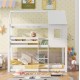ΠΑΙΔΙΚΗ ΚΟΥΚΕΤΑ ΣΠΙΤΑΚΙ  τ.MONTESSORI FB9705.03 ΞΥΛΟ ΠΕΥΚΟΥ ΣΕ ΛΕΥΚΟ-ΣΤΡΩΜΑΤΑ 190x90εκ