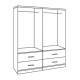 ΣΕΤ 2 ΤΜΧ ΝΤΟΥΛΑΠΑ 4ΦΥΛΛΗ ΜΕ 4 ΣΥΡΤΑΡΙΑ ZEBRANO 160X42X181 FB911349.01