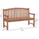 ΠΑΓΚΑΚΙ ΚΗΠΟΥ 3ΘΕΣΙΟ FB918125 ΞΥΛΟ TEAK--ΦΥΣΙΚΟ 150x61x95Υεκ.