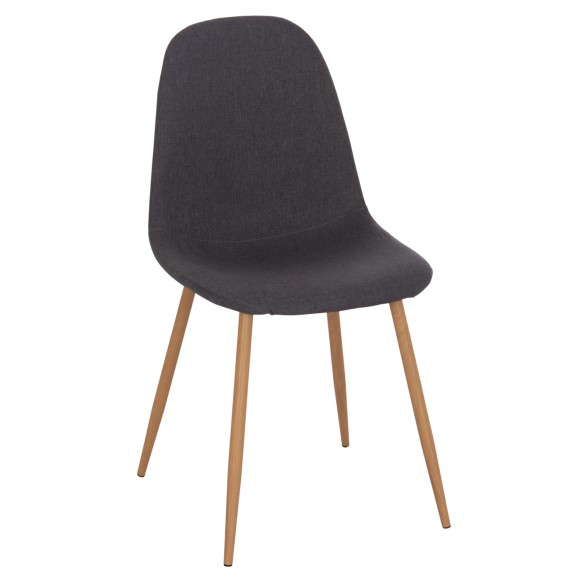 ΚΑΡΕΚΛΑ FB900100.10 ΜΕ ΜΕΤΑΛΛΙΚΑ ΠΟΔΙΑ & ΥΦΑΣΜΑ ΓΚΡΙ 45x51.5x85Υεκ. - 4τμχ