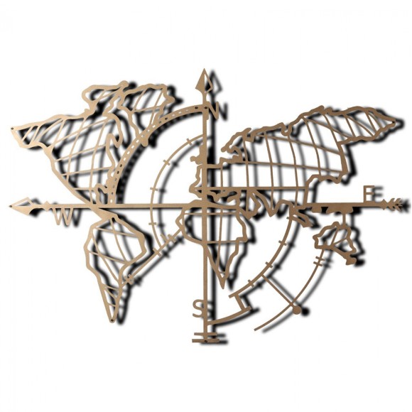 ΔΙΑΚΟΣΜΗΤΙΚΟ ΤΟΙΧΟΥ 100% ΜΕΤΑΛΛΙΚΟ ΧΡΥΣΟ ΠΑΓΚΟΣΜΙΟΣ ΧΑΡΤΗΣ 65Χ95 FB97212