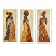 ΠΙΝΑΚΑΣ ΤΡΙΠΤΥΧΟ MDF AFRICAN STYLE WOMEN FB97204.03 60X0,3X50 εκ.