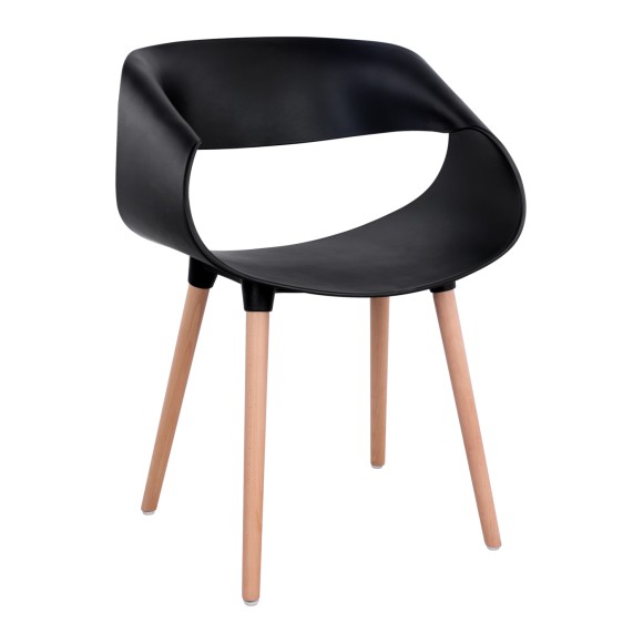 ΠΟΛΥΘΡΟΝΑ ΠΟΛΥΠΡΟΠΥΛΕΝΙΟΥ FB98600.02 ΣΕ ΜΑΥΡΟ ΧΡΩΜΑ 59x53x80Υ εκ. - 2τμχ