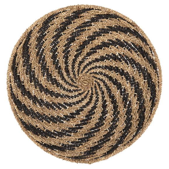 ΔΙΑΚΟΣΜΗΤΙΚΟ ΤΟΙΧΟΥ ΣΤΡΟΓΓΥΛΟ FB97830.02 ΣΠΙΡΑΛ ΟΨΗ-SEAGRASS ΣΕ ΜΑΥΡΟ-ΦΥΣΙΚΟ Φ61x3εκ.