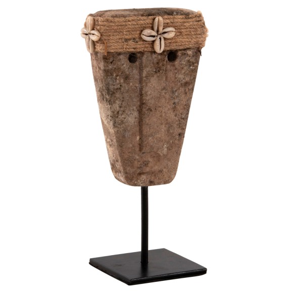 ΕΠΙΤΡΑΠΕΖΙΟ ΔΙΑΚΟΣΜΗΤΙΚΟ ΠΡΟΣΩΠΟ FB94315 PARAS STONE-ΜΕΤΑΛΛΙΚΟ ΜΑΥΡΟ STAND 10x7x21Υ εκ.