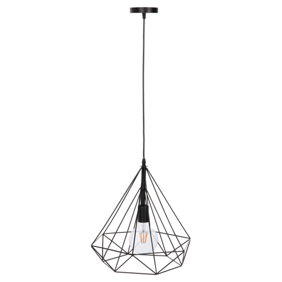 ΦΩΤΙΣΤΙΚΟ ΟΡΟΦΗΣ ΚΡΕΜΑΣΤΟ FB94064 ΜΑΥΡΟ ΜΕΤΑΛΛΙΚΟ ΚΑΠΕΛΟ 32x37x128Yεκ.