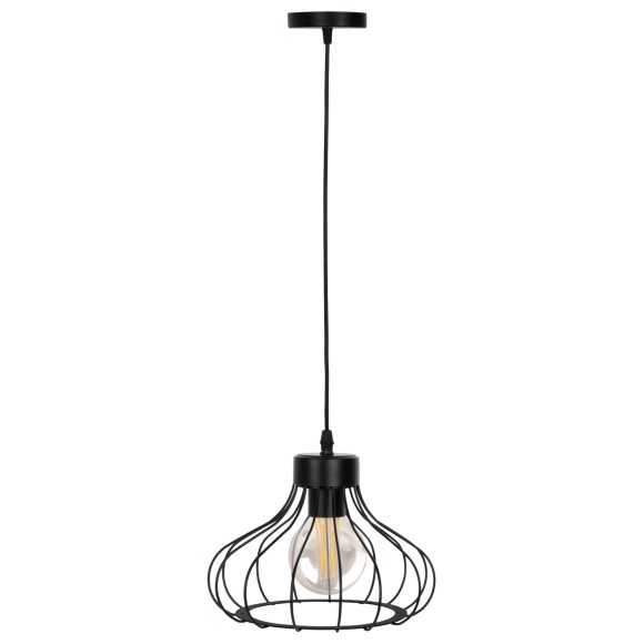 ΦΩΤΙΣΤΙΚΟ ΟΡΟΦΗΣ ΚΡΕΜΑΣΤΟ FB94114 ΜΑΥΡΟ ΜΕΤΑΛΛΙΚΟ ΣΦΑΙΡΙΚΟ ΚΑΠΕΛΟ Φ23x122Yεκ.