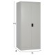 ΝΤΟΥΛΑΠΑ 2ΦΥΛΛΗ ΜΕΤΑΛΛΙΚΗ FB95748.21 ME 3 ΡΑΦΙΑ & ΚΛΕΙΔΑΡΙΑ 70x40x170Υεκ.