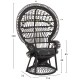 ΠΟΛΥΘΡΟΝΑ FB99342.03 RATTAN ΜΑΥΡΟ-ΜΑΞΙΛΑΡΙ ΜΑΥΡΟ 114x72x150Yεκ.