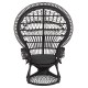 ΠΟΛΥΘΡΟΝΑ FB99342.03 RATTAN ΜΑΥΡΟ-ΜΑΞΙΛΑΡΙ ΜΑΥΡΟ 114x72x150Yεκ.